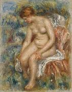 Pierre-Auguste Renoir Seated Bather Drying Her Leg, France oil painting artist